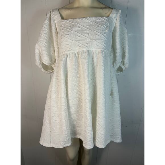 Free People Violet Babydoll Mini Dress in White. New with Tag! Size L. - Picture 4 of 8